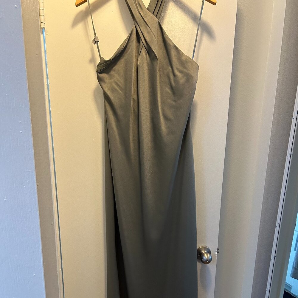BHLDN Sage Bridesmaid Halter Dress